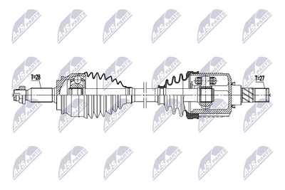 Приводной вал NTY NPW-MS-120