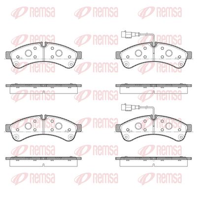 Bremžu uzliku kompl., Disku bremzes REMSA 1339.12