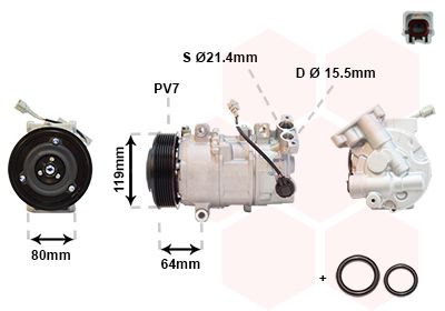 Kompresors, Gaisa kond. sistēma VAN WEZEL 4300K492