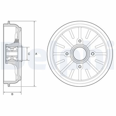 Тормозной барабан DELPHI BFR576