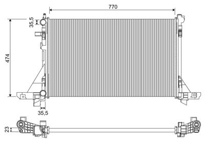 Радиатор, охлаждение двигателя VALEO 701952
