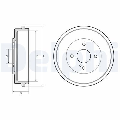 Тормозной барабан DELPHI BF666