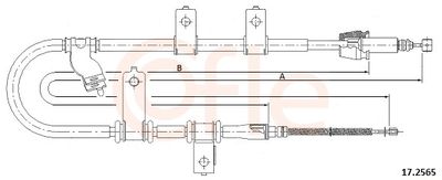 Тросик, cтояночный тормоз COFLE 17.2565