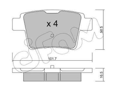 Bremžu uzliku kompl., Disku bremzes CIFAM 822-677-0