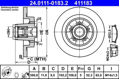 Тормозной диск ATE 24.0111-0183.2
