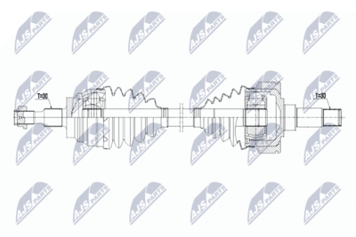 Приводной вал NTY NPW-ME-174