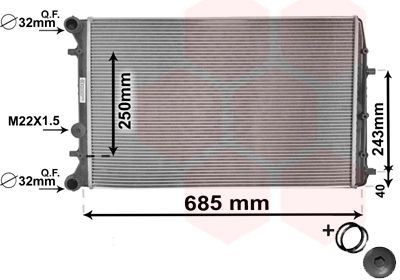 Radiators, Motora dzesēšanas sistēma VAN WEZEL 76002008