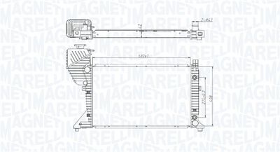 Радиатор, охлаждение двигателя MAGNETI MARELLI 350213177500