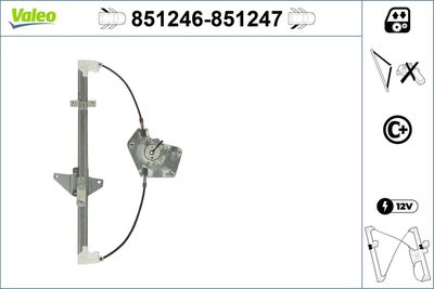 Стеклоподъемник VALEO 851246