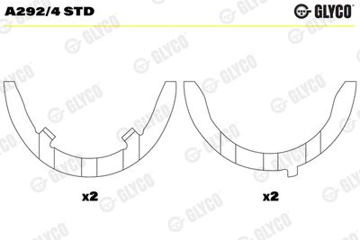 Distancpaplāksne, Kloķvārpsta GLYCO A292/4 STD