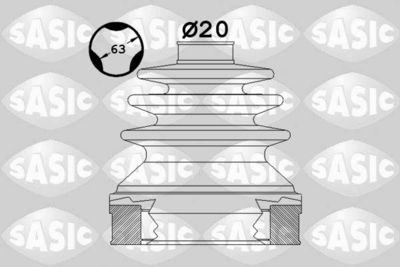 Комплект пыльника, приводной вал SASIC 1900003