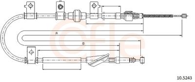 Тросик, cтояночный тормоз COFLE 92.10.5243