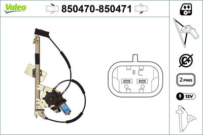 Стеклоподъемник VALEO 850470