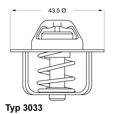 Termostats, Dzesēšanas šķidrums BorgWarner (Wahler) 3033.84D