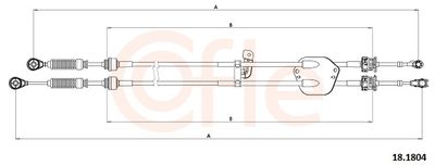 Трос, механическая коробка передач COFLE 18.1804