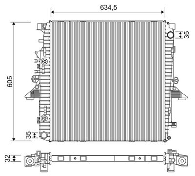 Радиатор, охлаждение двигателя VALEO 701268