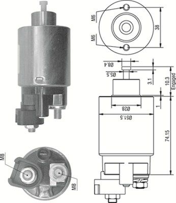 Ievilcējrelejs, Starteris MAGNETI MARELLI 940113050355