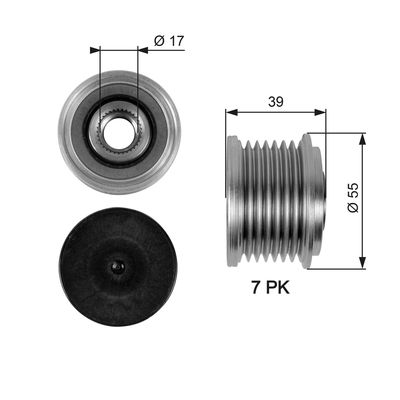 Механизм свободного хода генератора GATES OAP7065