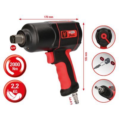 KS TOOLS 5153400 Triecienskrūvgriezis (Pneimatiskais)