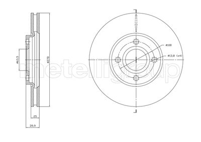 Тормозной диск METELLI 23-1768C