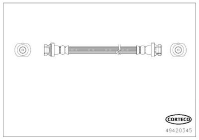 Bremžu šļūtene CORTECO 49420345