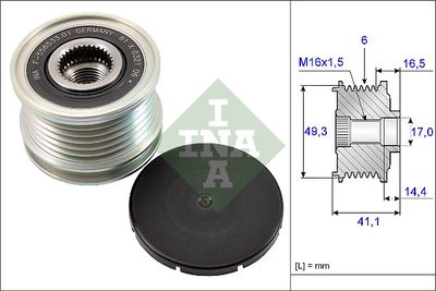 Механизм свободного хода генератора Schaeffler INA 535 0178 10