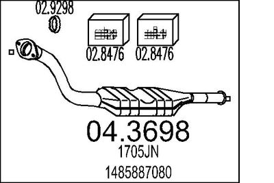 Катализатор MTS 04.3698