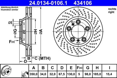 Bremžu diski ATE 24.0134-0106.1