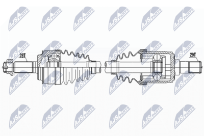 Piedziņas vārpsta NTY NPW-HD-081