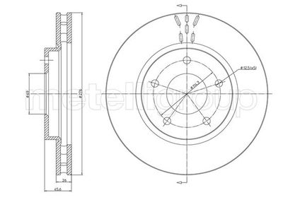 Bremžu diski METELLI 23-1269C