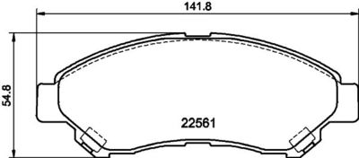 Bremžu uzliku kompl., Disku bremzes HELLA 8DB 355 044-371