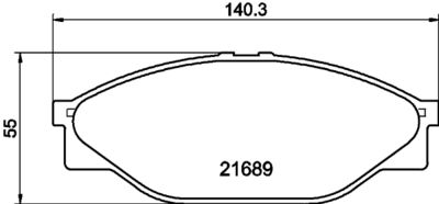 Bremžu uzliku kompl., Disku bremzes HELLA PAGID 8DB 355 016-411