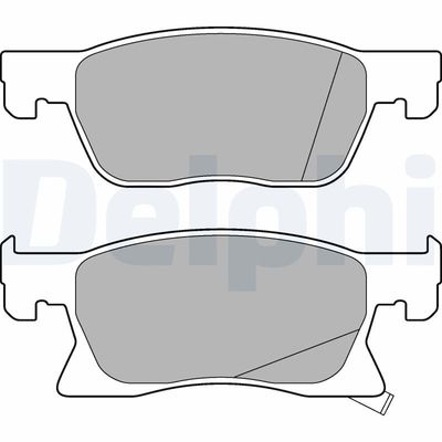 Комплект тормозных колодок, дисковый тормоз DELPHI LP3238