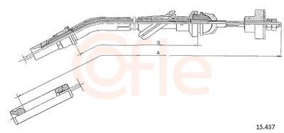 Трос, управление сцеплением COFLE 92.15.437