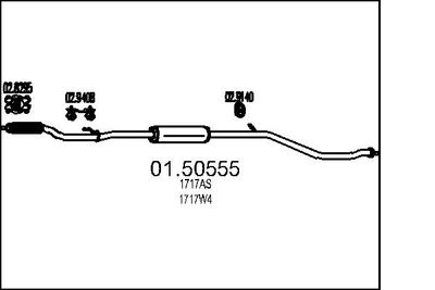 Средний глушитель выхлопных газов MTS 01.50555