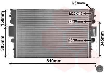 Radiators, Motora dzesēšanas sistēma VAN WEZEL 28002043