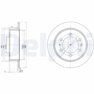 Тормозной диск DELPHI BG3522