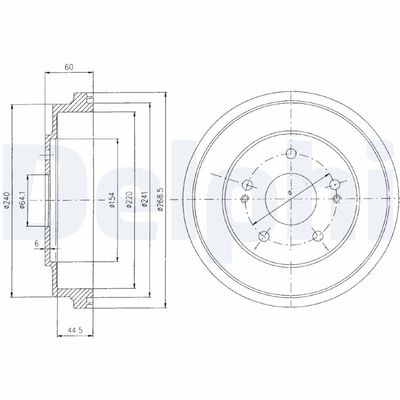 Тормозной барабан DELPHI BF419