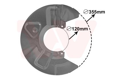 Dubļu sargs, Bremžu disks VAN WEZEL 5790372