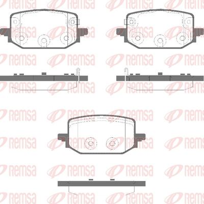 Bremžu uzliku kompl., Disku bremzes REMSA 1987.02
