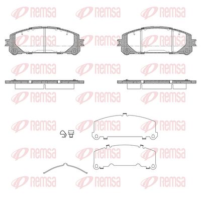 Bremžu uzliku kompl., Disku bremzes REMSA 1312.40