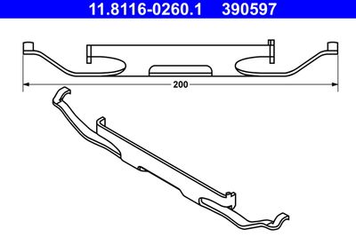 Пружина, тормозной суппорт ATE 11811602601