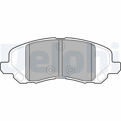 Комплект тормозных колодок, дисковый тормоз DELPHI LP2038