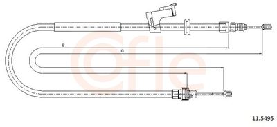 Тросик, cтояночный тормоз COFLE 11.5495