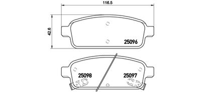 Bremžu uzliku kompl., Disku bremzes BREMBO P 59 078