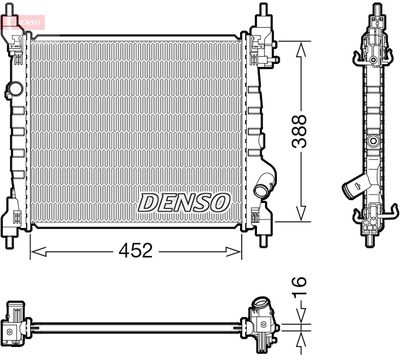 Radiators, Motora dzesēšanas sistēma DENSO DRM15014