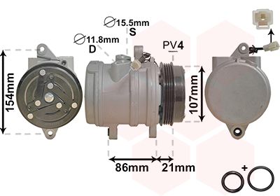 Компрессор, кондиционер VAN WEZEL 8100K079