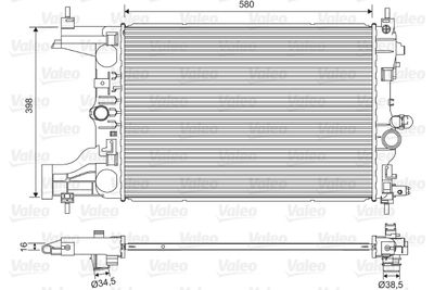 Radiators, Motora dzesēšanas sistēma VALEO 701594