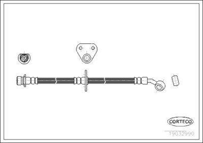 Тормозной шланг CORTECO 19032990