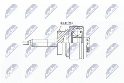 Шарнирный комплект, приводной вал NTY NPZ-DW-031